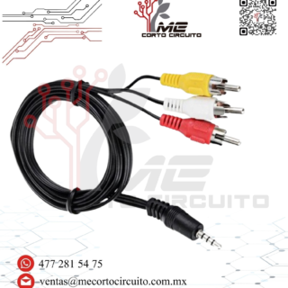 CABLE RCA 3 PLUG  1 PLUG 3.5 MM 1.8M