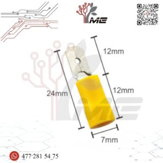 TERMINAL FASTON C/ REC 1/4? MACHO CAL. 10-12