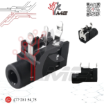 JACK HEMBRA NEGRO 3.5 MM 3 PINES