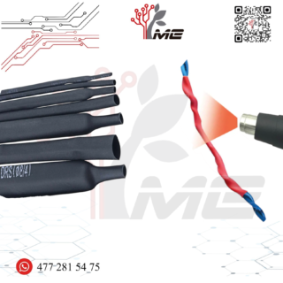 1 METRO DE THERMOFIT 1/4 (6.4 mm) NEGRO